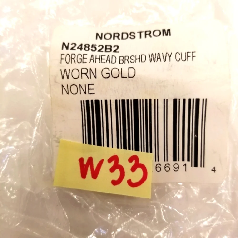 W33 RARE New Nordstrom brushed gold Forge Ahead Wavy Cuff flexible cuff bracelet - Picture 5 of 9